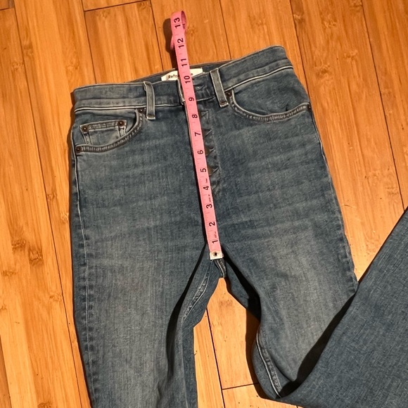 Reformation Harper High Rise Skinny Button Front Jeans Ion Wash Size 25 - Picture 13 of 16